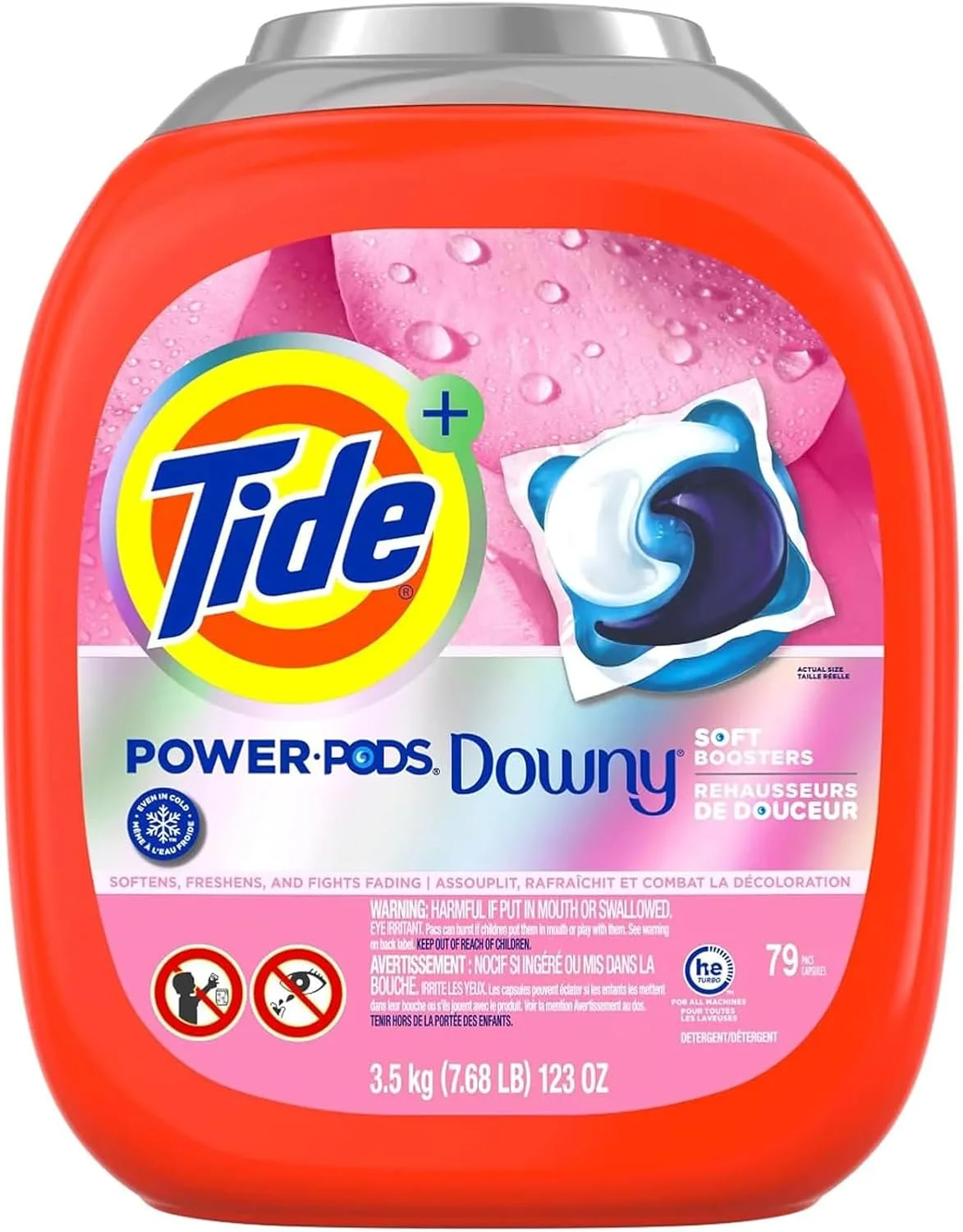پودر لباسشویی بزرگ Tide Power PODS با رایحه Downy، مایع لباسشویی، April Fresh (3.5 کیلوگرم، 79 عدد)