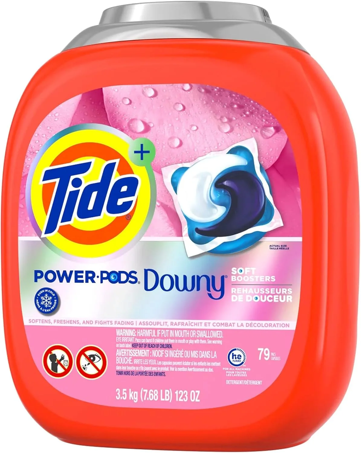 پودر لباسشویی بزرگ Tide Power PODS با رایحه Downy، مایع لباسشویی، April Fresh (3.5 کیلوگرم، 79 عدد)