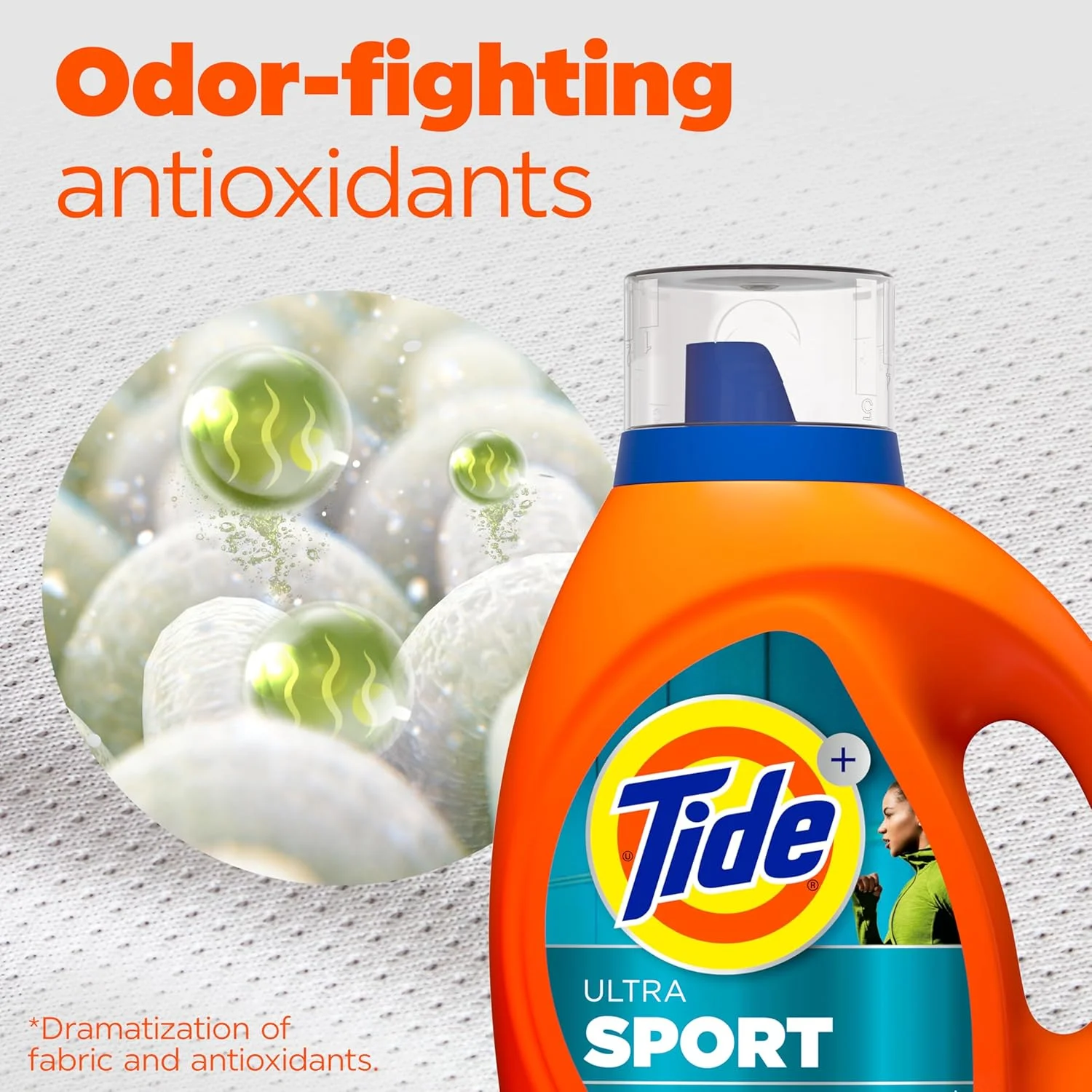 مایع لباسشویی ورزشی Tide Sport، از بین برنده بوی بد، 2.48 لیتر