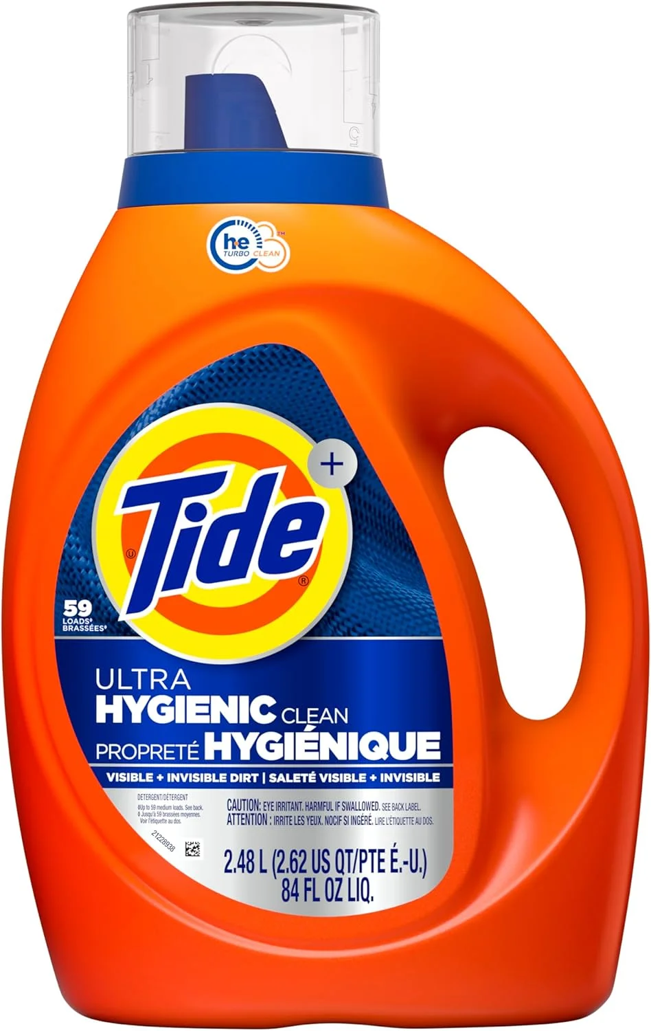 مایع لباسشویی تاید Hygienic Clean Heavy 10X Duty، رایحه اصلی، سازگار با HE، 59 بار شستشو، 2.48 لیتر مایع لباسشویی تاید Hygienic Clean Heavy 10X Duty، رایحه اصلی، سازگار با HE، 59 بار شستشو، 2.48 لیتر