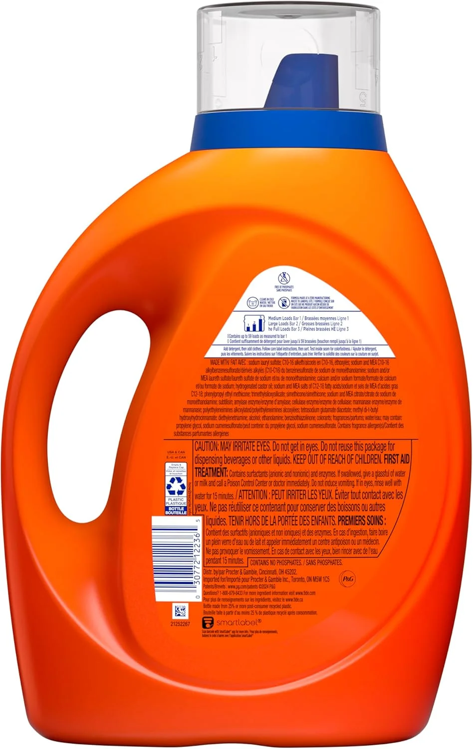 مایع لباسشویی ورزشی Tide Sport، از بین برنده بوی بد، 2.48 لیتر