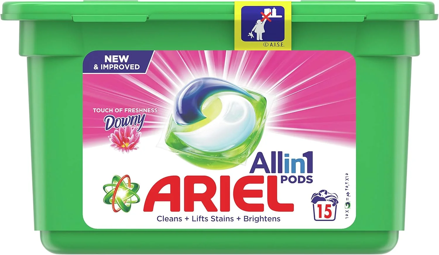 کپسول های ماشین لباسشویی آریل All in 1 PODS با رایحه اصلی، 15 عددی