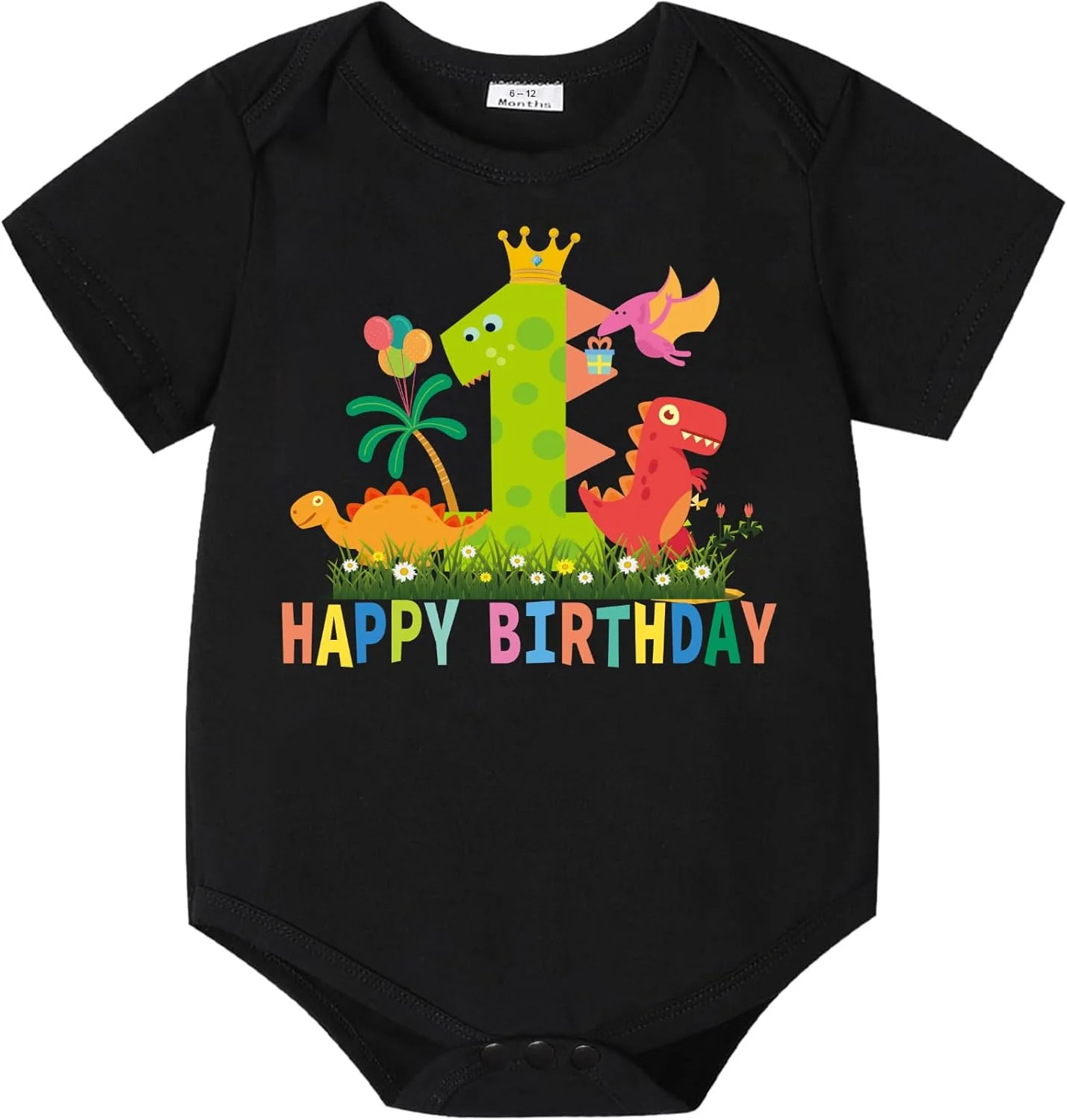 لباس بادی نوزادی پسرانه Wosixima برای تولد 1 سالگی با پاپیون، لباس نیمه تولد مبارک نوزاد، تاپ و پیراهن، هدیه برای پسر