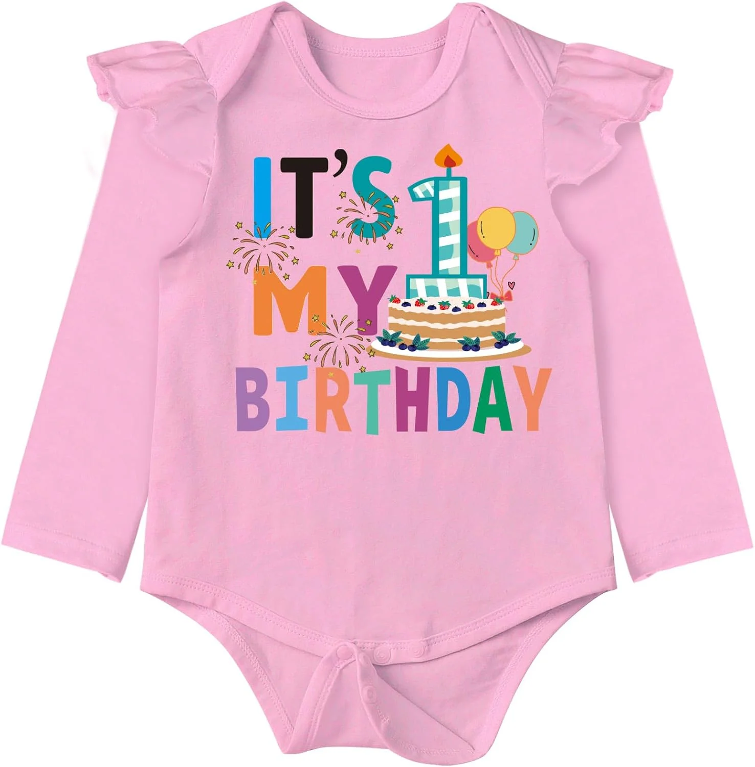 لباس بادی دخترانه Xuomuen برای جشن تولد یک سالگی، تاپ و پیراهن مهمانی تولد یک سالگی نوزاد، هدیه چین دار