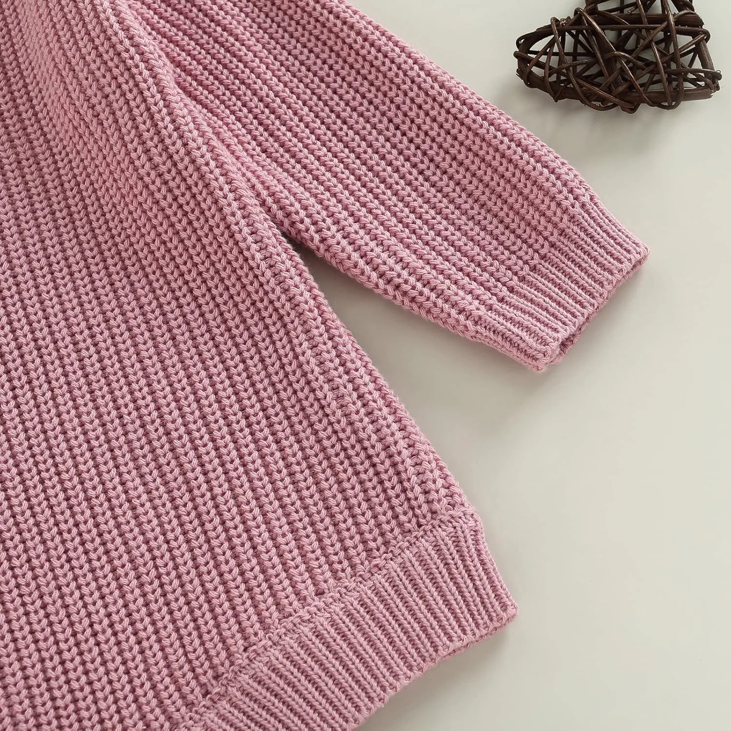 سرهمی بافتنی نوزادی ZAXARRA، آستین بلند، یقه گرد، رنگ ثابت، مناسب برای پسران و دختران سرهمی بافتنی نوزادی ZAXARRA، آستین بلند، یقه گرد، رنگ ثابت، مناسب برای پسران و دختران