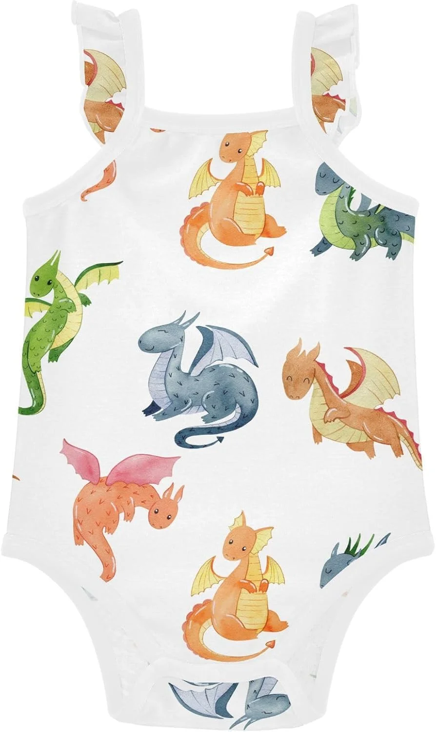 بادی نوزادی دخترانه vvfelixl طرح روباه صاف، لباس نوزادی پنبه ای بدون آستین مناسب 0-3 ماه