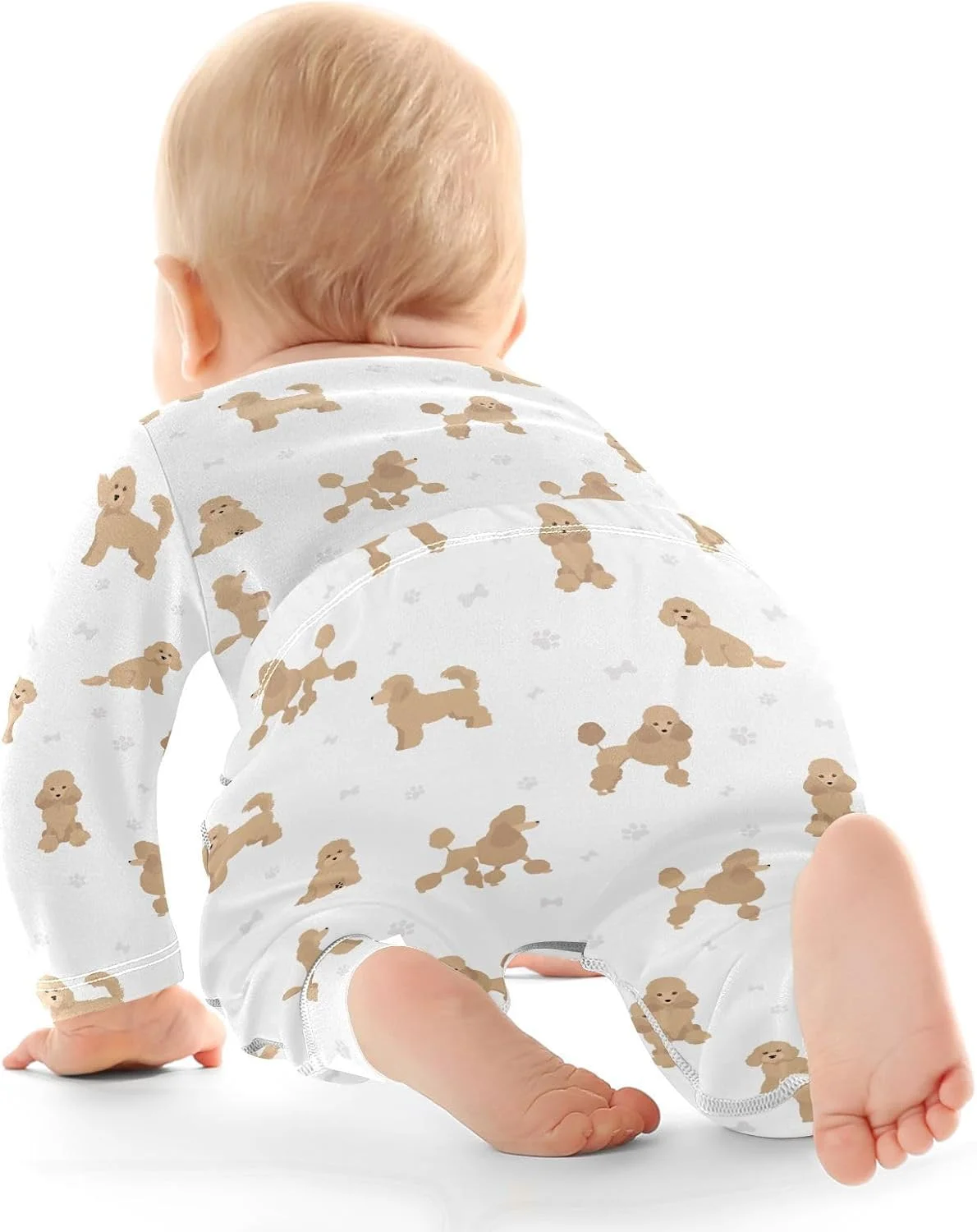 ست بادی و شلوار نوزادی vvfelixl طرح سگ کوهستانی برن، آستین بلند، لباس نوزادی پسرانه و دخترانه 0-24 ماه طرح توله سگ