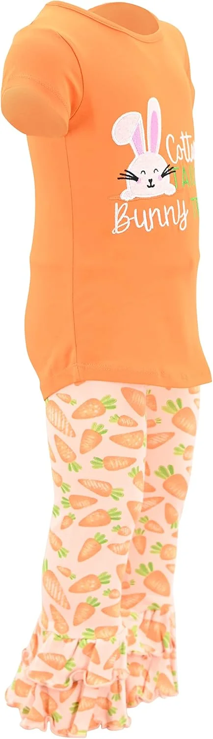 ست لباس دخترانه نوزادی پنبه ای یونیک بیبی با طرح خرگوش و دنباله های پنبه ای برای عید پاک ست لباس دخترانه نوزادی پنبه ای یونیک بیبی با طرح خرگوش و دنباله های پنبه ای برای عید پاک