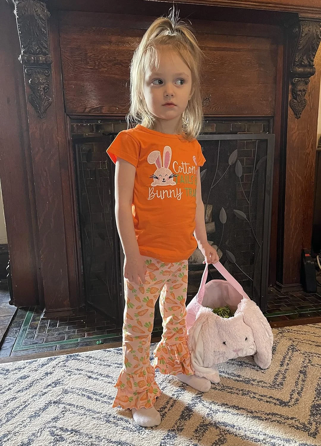 ست لباس دخترانه نوزادی پنبه ای یونیک بیبی با طرح خرگوش و دنباله های پنبه ای برای عید پاک ست لباس دخترانه نوزادی پنبه ای یونیک بیبی با طرح خرگوش و دنباله های پنبه ای برای عید پاک