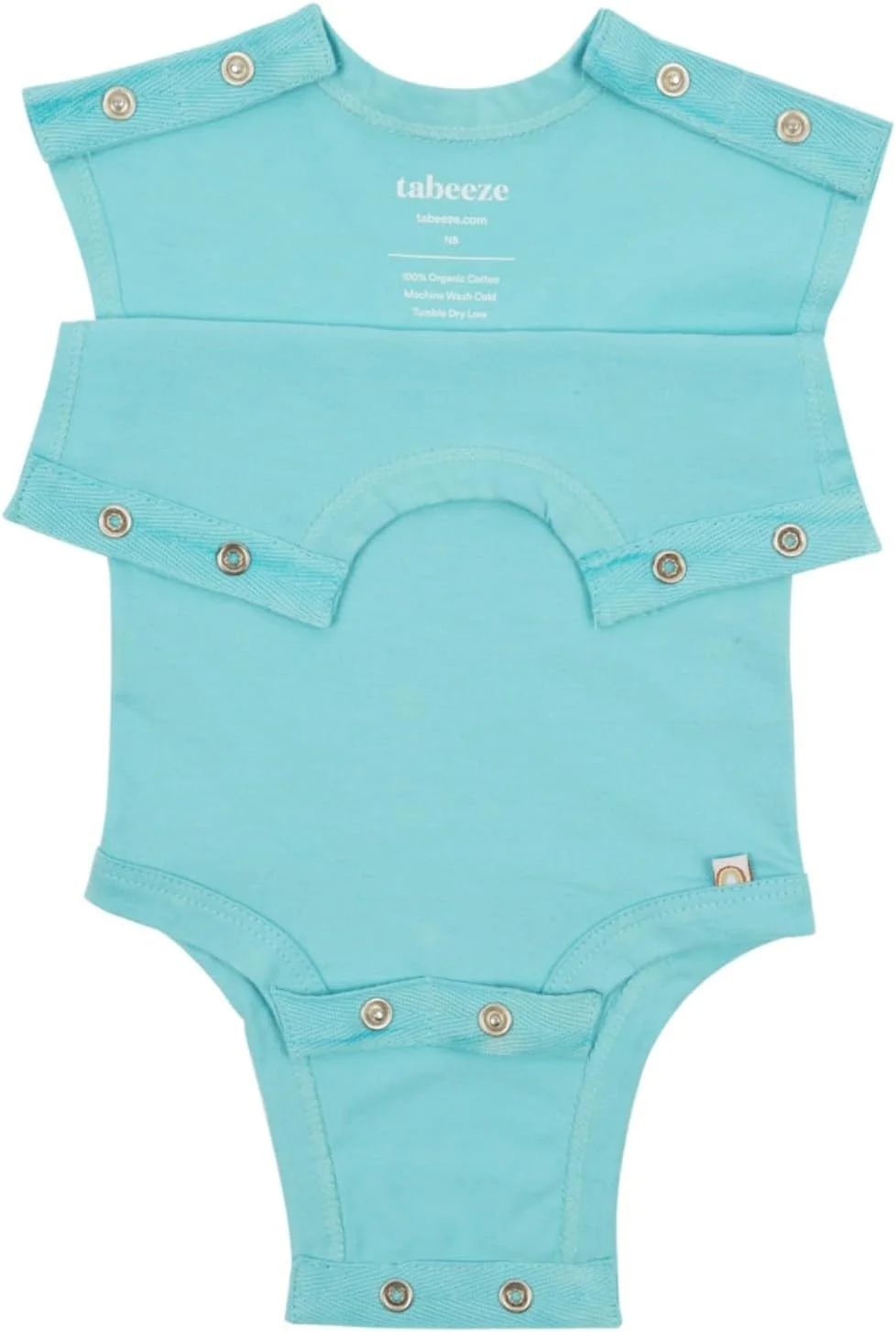 بادی زیر دکمه دار نوزادی Tabeeze، لباس یکسره با دکمه های بالایی، همانطور که در Shark Tank دیده شد، 100% پنبه ارگانیک GOTS، لباس پسرانه/دخترانه