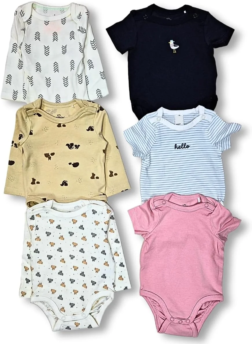 تاپ/رامپر/بادی چند رنگ 100% پنبه تادی بادی برای نوزاد پسر و نوزاد دختر