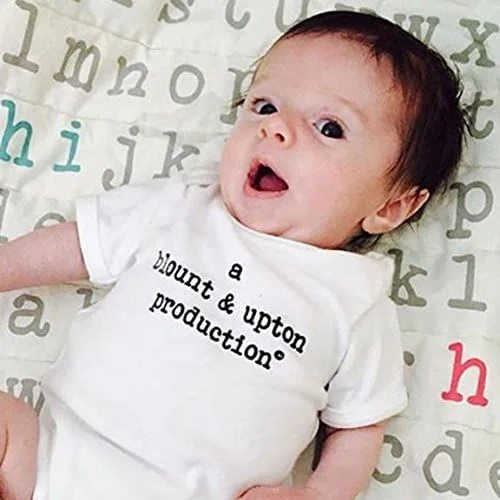 بادی نوزادی آستین کوتاه ارگانیک طرح تولید مشترک اسپانکی استورک، سفید، 12-18 ماه