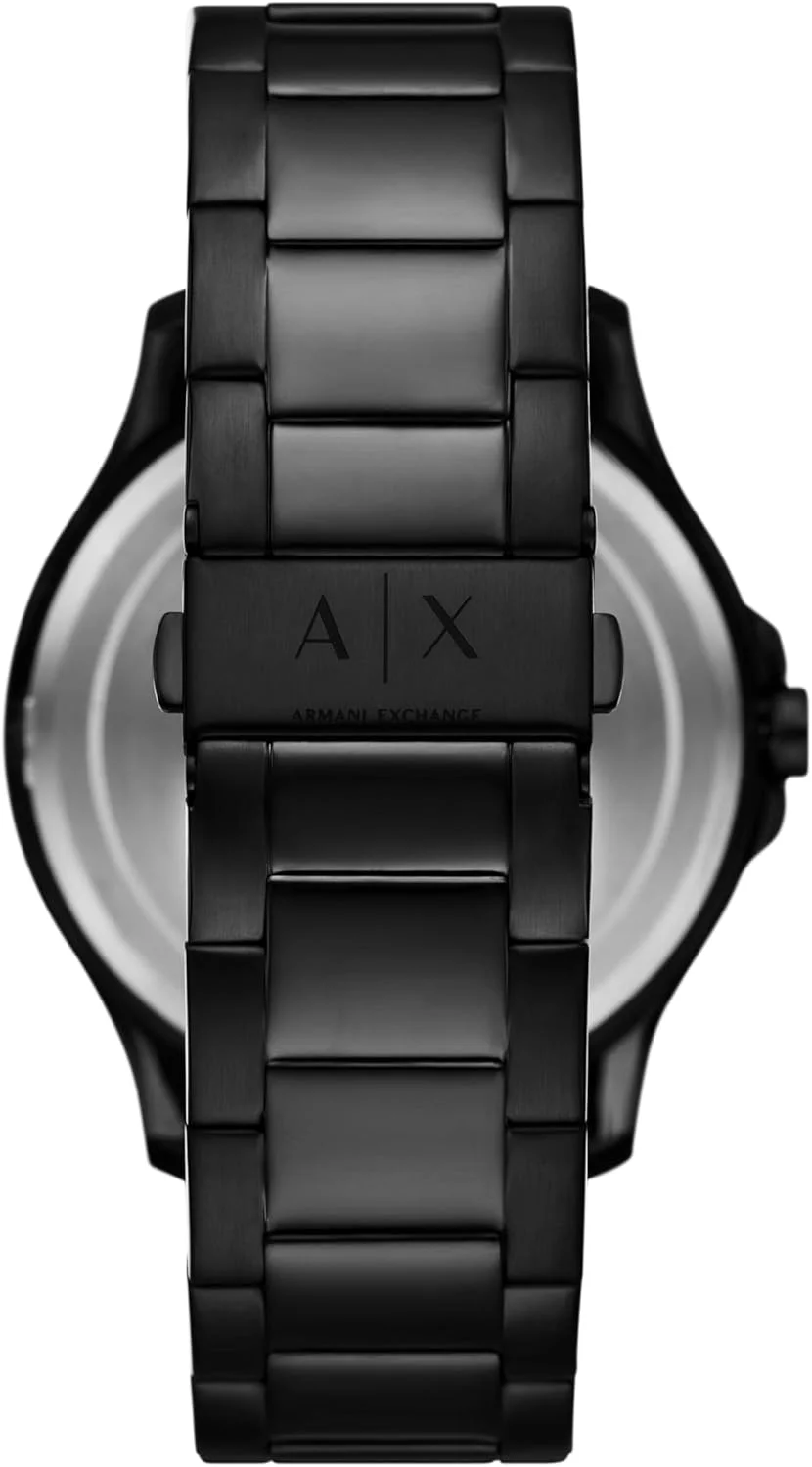 ساعت مچی مردانه آرمانی اکسچنج A|X مدل AX2464 با سه عقربه و تاریخ، بدنه استیل ضد زنگ مشکی