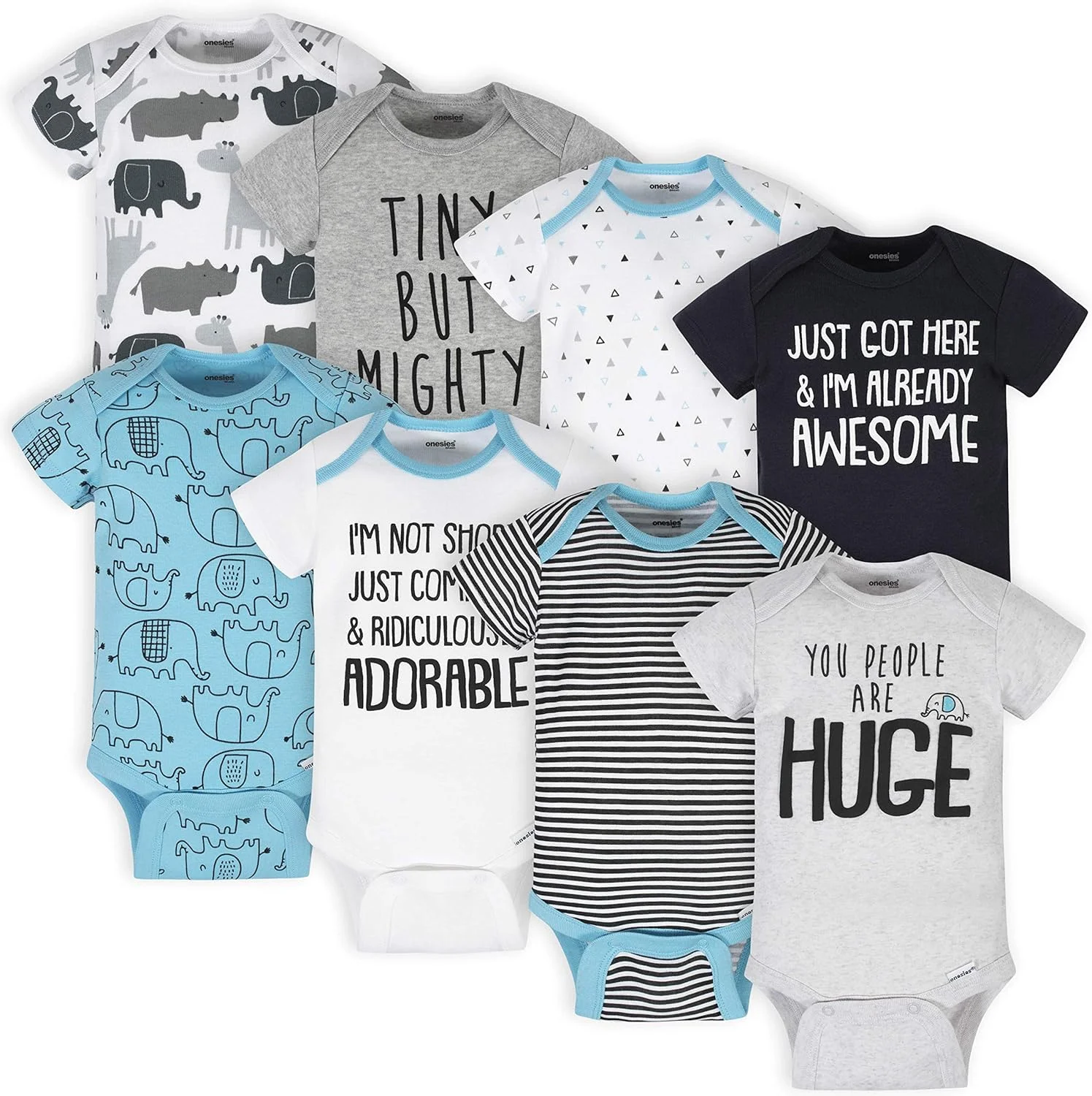 لباس زیر دکمه دار نوزادی 8 عددی Onesies Brand