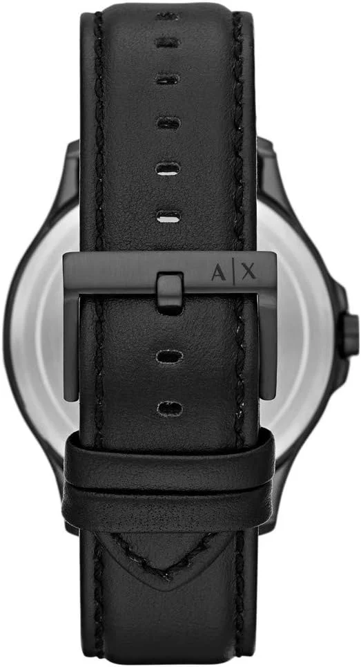 ساعت مچی مردانه آرمانی اکسچنج، نمایشگر کرونوگراف و بند چرمی، AX2411