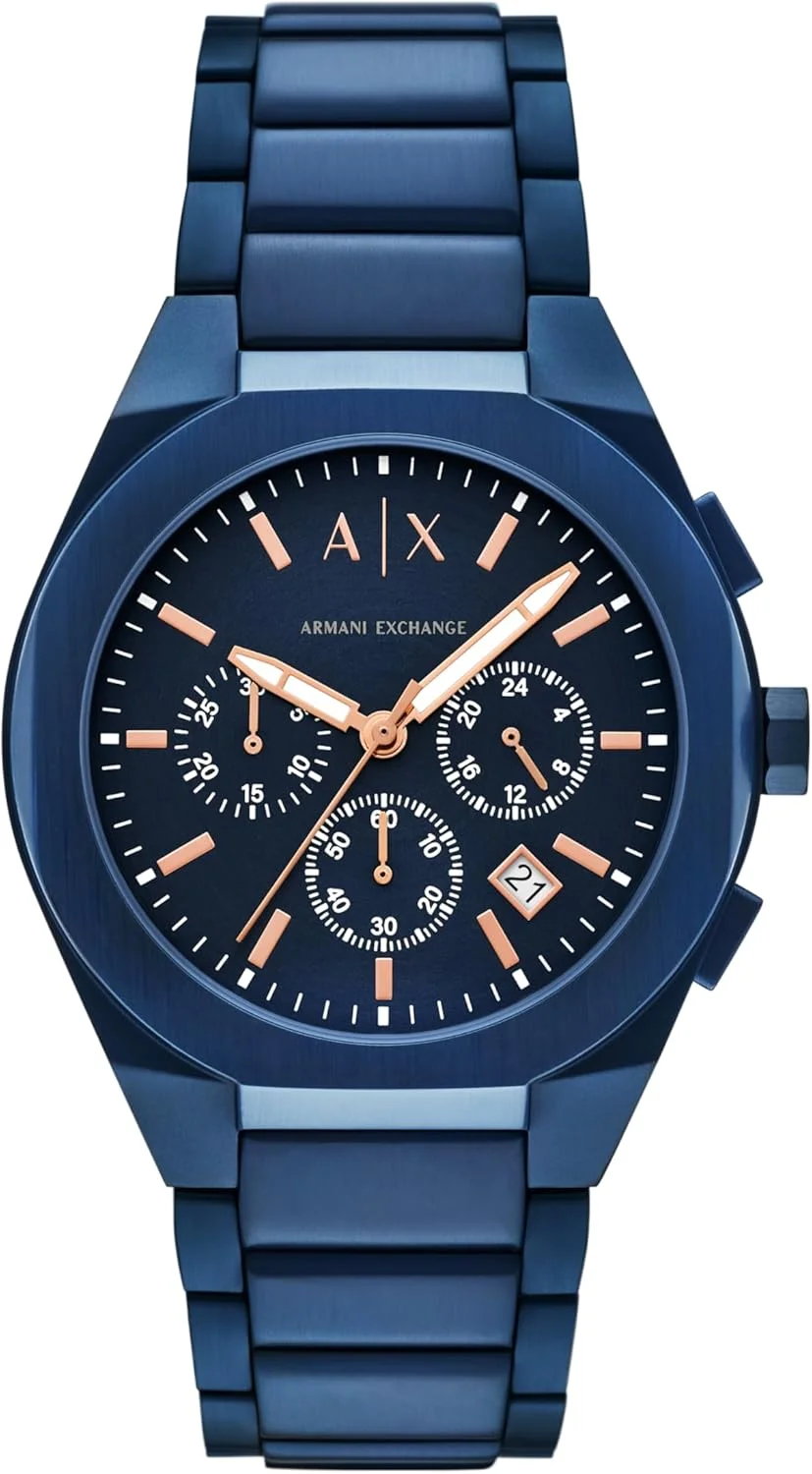 ساعت مچی مردانه آرمانی اکسچنج مدل Sync Chronograph آبی استیل (مدل: AX4189)