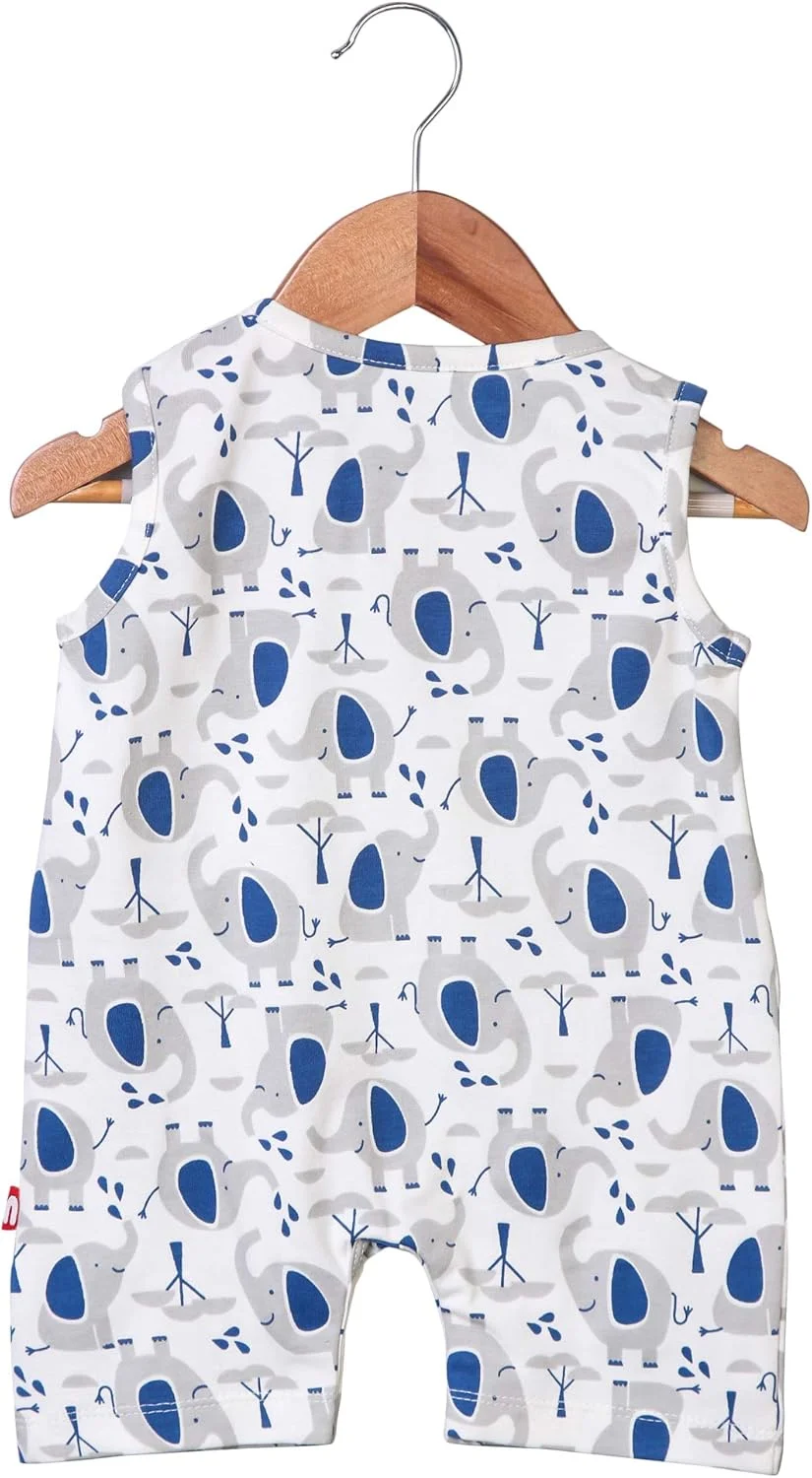 رامپر نیمه بدون آستین طرح دار نینو بامبینو 100% پنبه ارگانیک برای نوزاد (3-6 ماه، سفید) (0-3 ماه) رامپر نیمه بدون آستین طرح دار نینو بامبینو 100% پنبه ارگانیک برای نوزاد (3-6 ماه، سفید) (0-3 ماه)