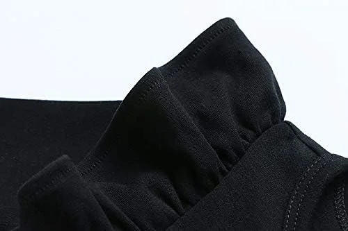 بادی آستین کوتاه/بلند نوزادی O2 BABY پنبه ارگانیک، لباس یکسره унисекс برای نوزاد، کودک نوپا، مشکی، 0-3 ماه