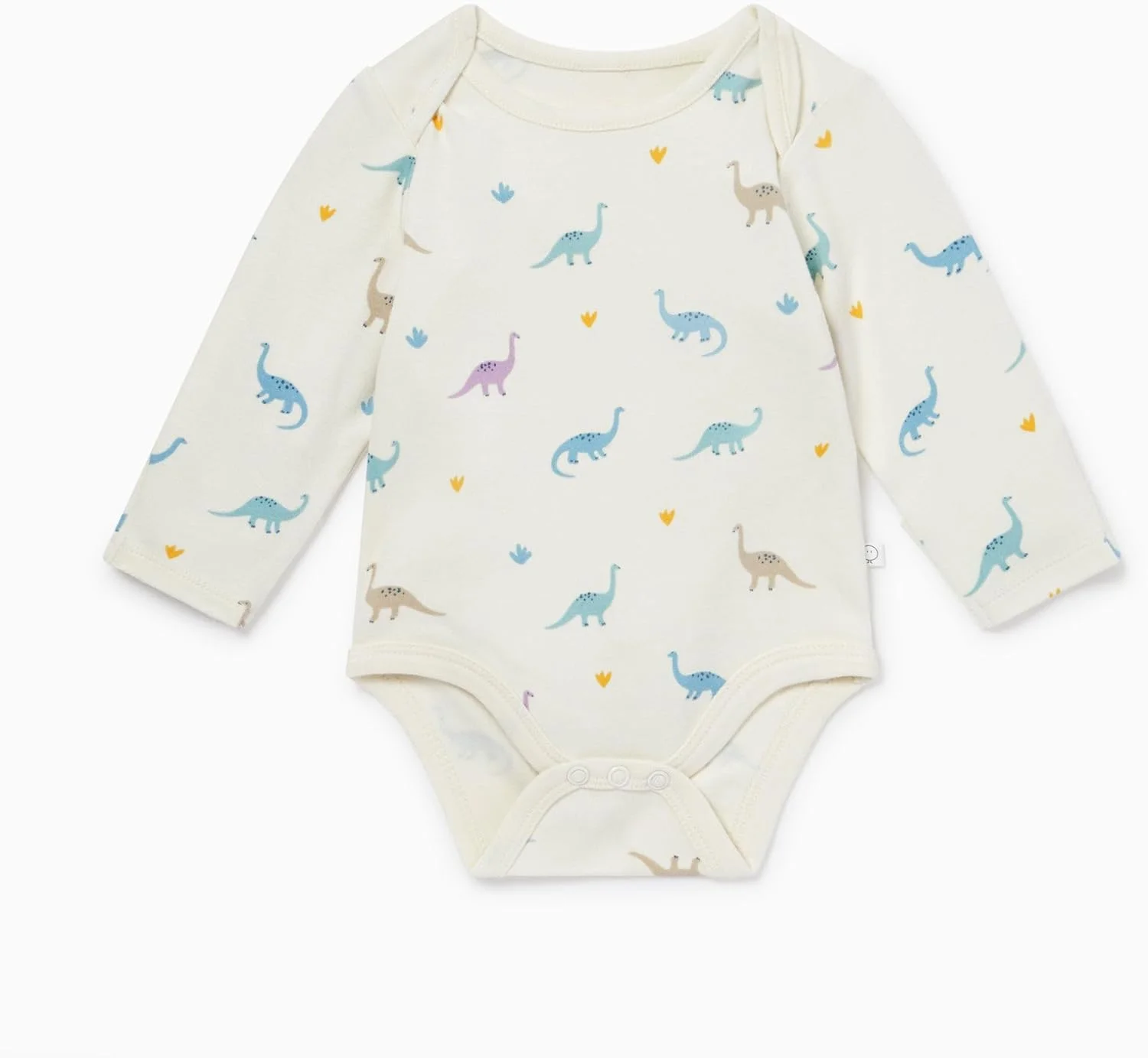 بادی آستین بلند فوق العاده راحت نوزاد موری برای پسران و دختران - رامپر یونی‌سکس با یقه پاکتی و دکمه‌های بدون نیکل