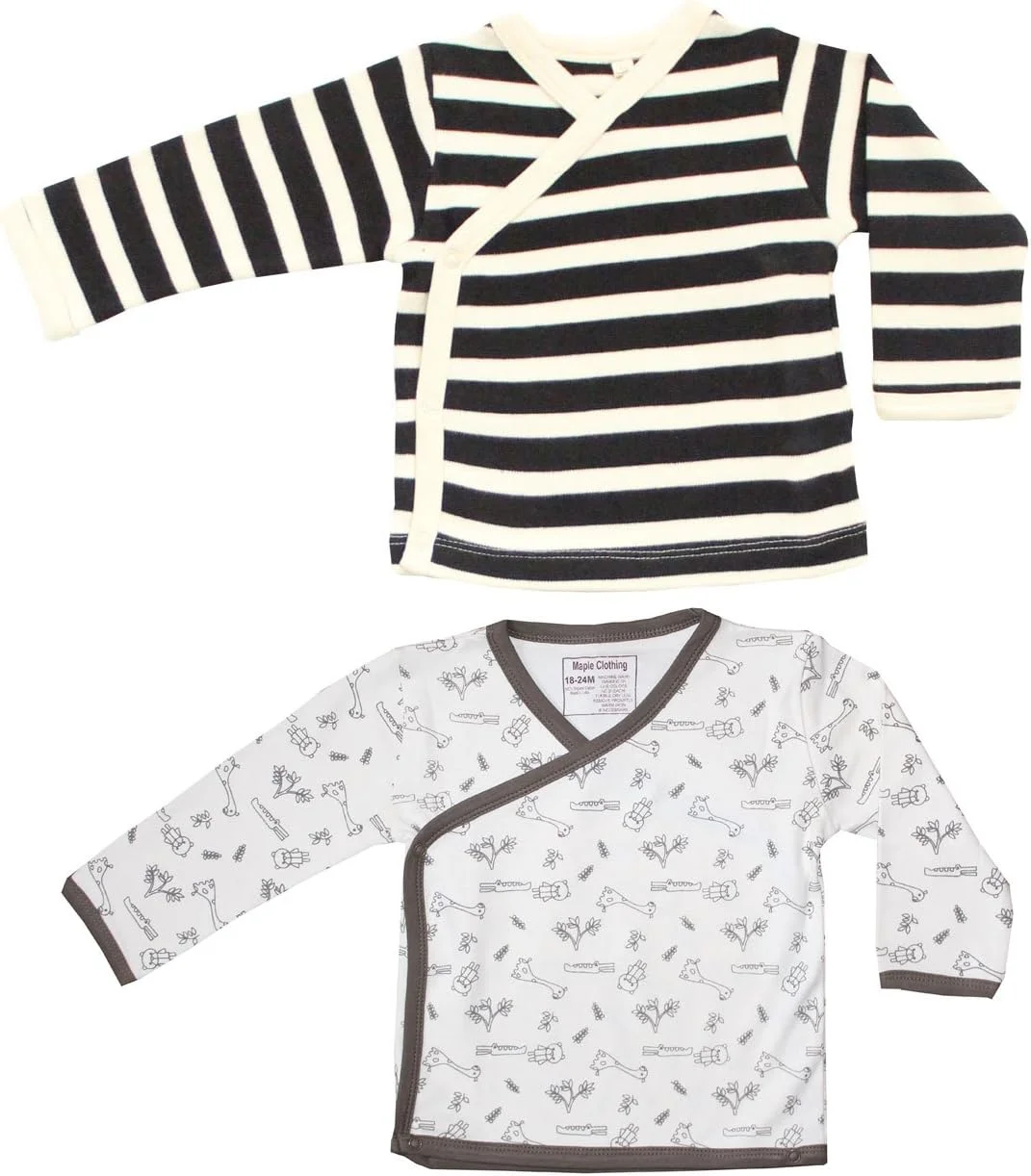 لباس کیمونو نوزاد آستین بلند پنبه ارگانیک Maple Clothing دارای گواهینامه GOTS لباس کیمونو نوزاد آستین بلند پنبه ارگانیک Maple Clothing دارای گواهینامه GOTS