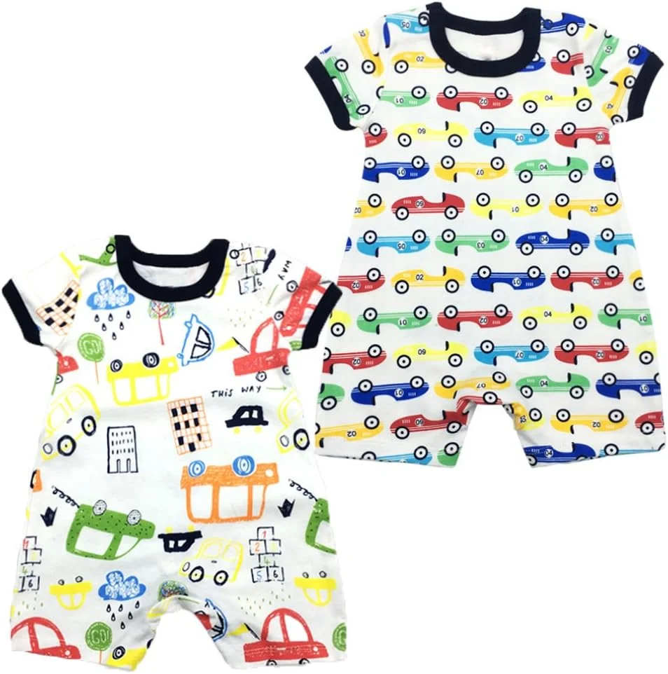 ست دو عددی بادی آستین کوتاه نوزادی Monvecle طرح ماشین سایز 12-18 ماه