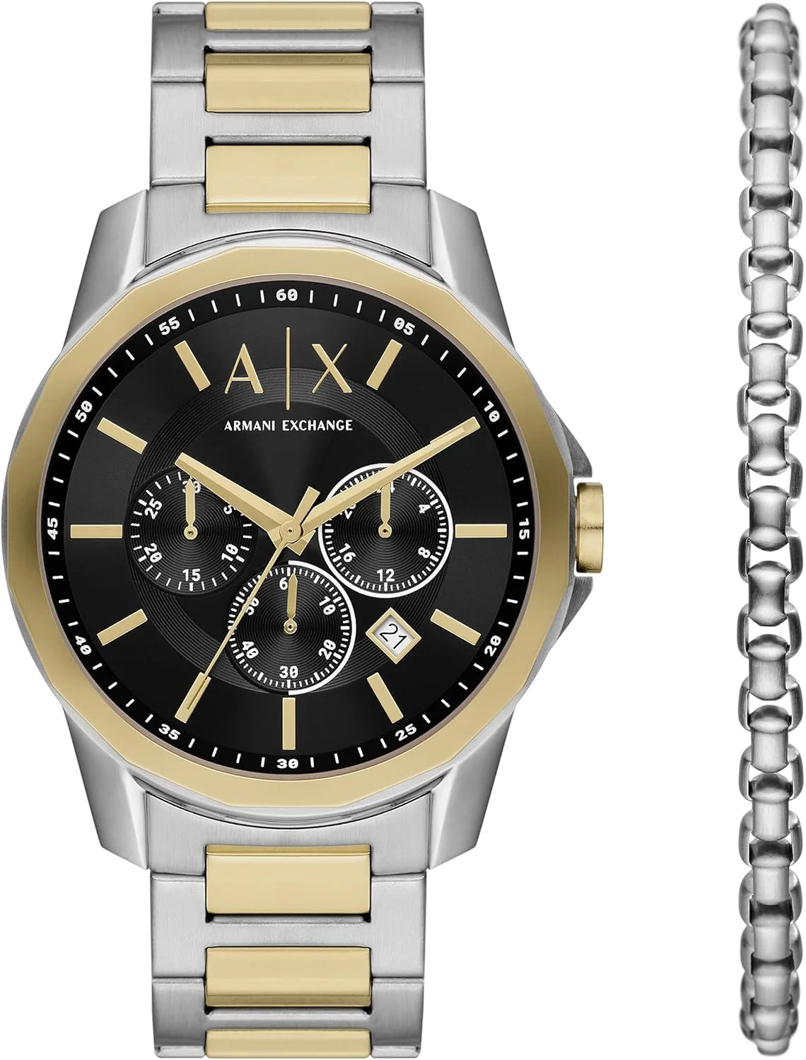 ساعت مچی مردانه کرنوگراف رسمی A|X Armani Exchange با بند استیل ضد زنگ، سیلیکونی یا چرمی