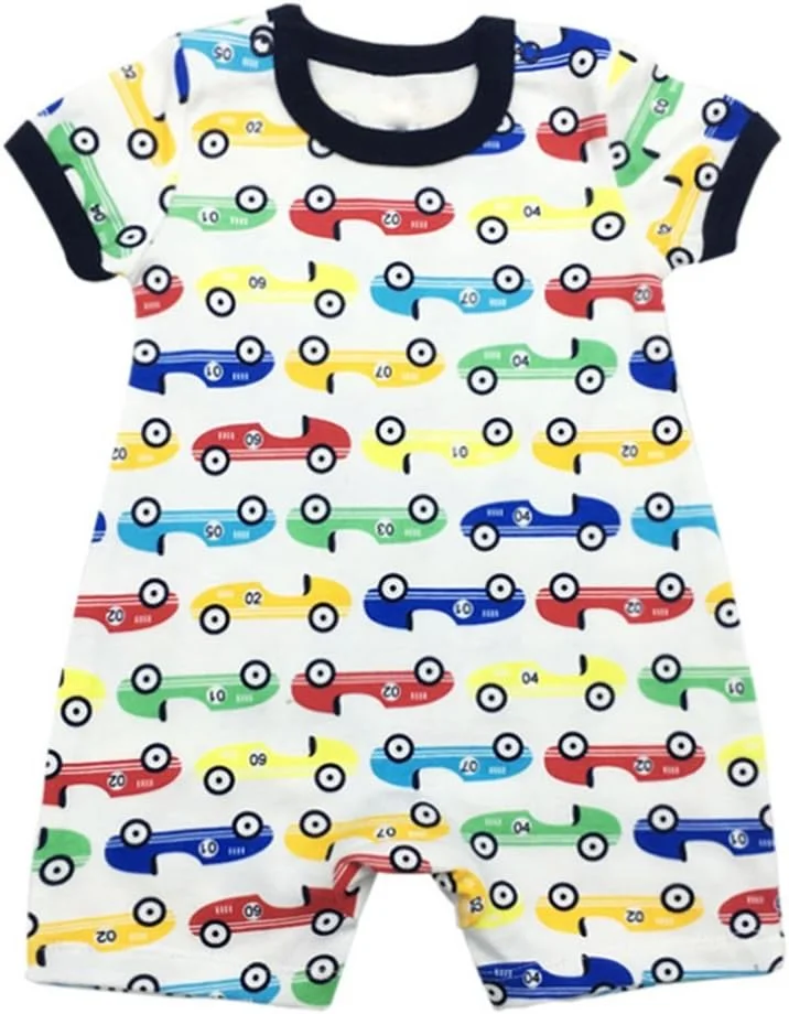 ست دو عددی بادی آستین کوتاه نوزادی Monvecle طرح ماشین سایز 12-18 ماه