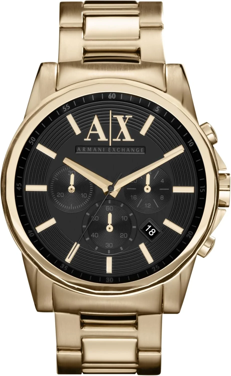 ساعت مچی مردانه کرنوگراف AX Armani Exchange با بند چرمی، استیل ضد زنگ یا سیلیکونی