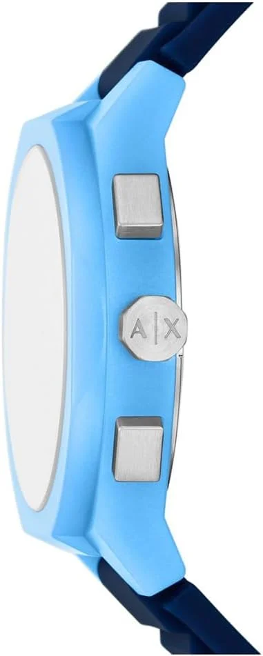 ساعت مچی مردانه آرمانی اکسچنج مدل Sync Chronograph با بند سیلیکونی آبی (مدل: AX4170) ساعت مچی مردانه آرمانی اکسچنج مدل Sync Chronograph با بند سیلیکونی آبی (مدل: AX4170)