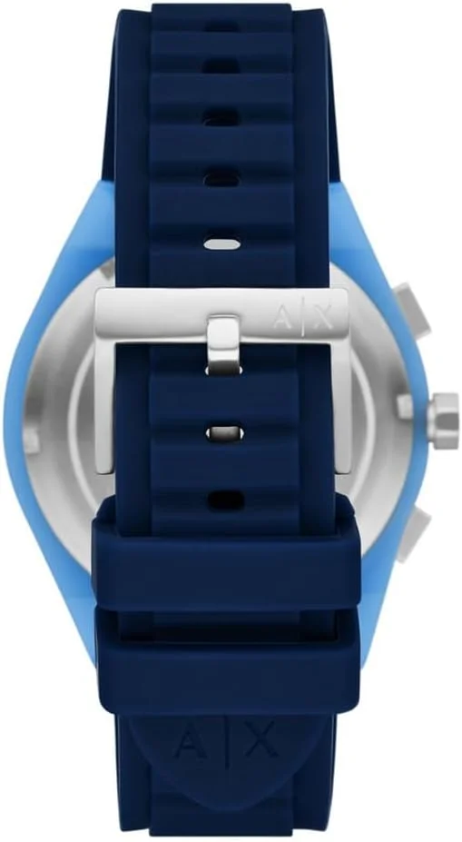 ساعت مچی مردانه آرمانی اکسچنج مدل Sync Chronograph با بند سیلیکونی آبی (مدل: AX4170) ساعت مچی مردانه آرمانی اکسچنج مدل Sync Chronograph با بند سیلیکونی آبی (مدل: AX4170)