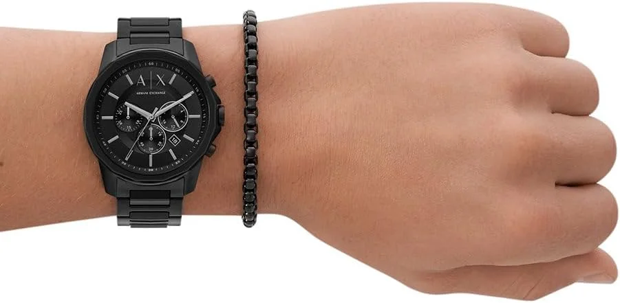 ساعت مچی مردانه کرنوگراف کوارتز ARMANI EXCHANGE AX7153SET، قطر قاب 44 میلی متر، مشکی ساعت مچی مردانه کرنوگراف کوارتز ARMANI EXCHANGE AX7153SET، قطر قاب 44 میلی متر، مشکی