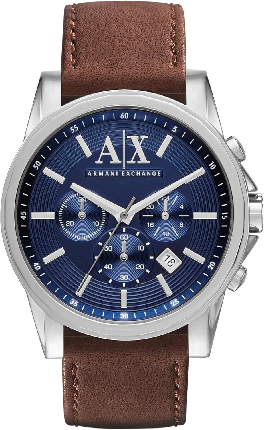 ساعت مچی کرنوگراف مردانه AX Armani Exchange با بند چرمی، استیل ضد زنگ یا سیلیکونی
