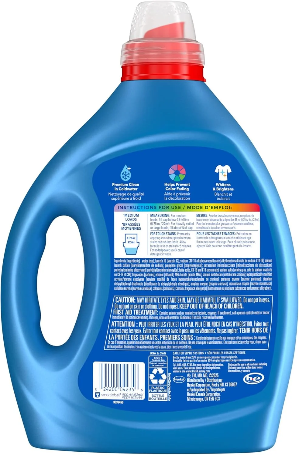 مایع لباسشویی پرسیل، رایحه ProClean، 2 برابر غلیظ شده، 110 بار شستشو، آبی، 82.5 Fl Oz، اورجینال