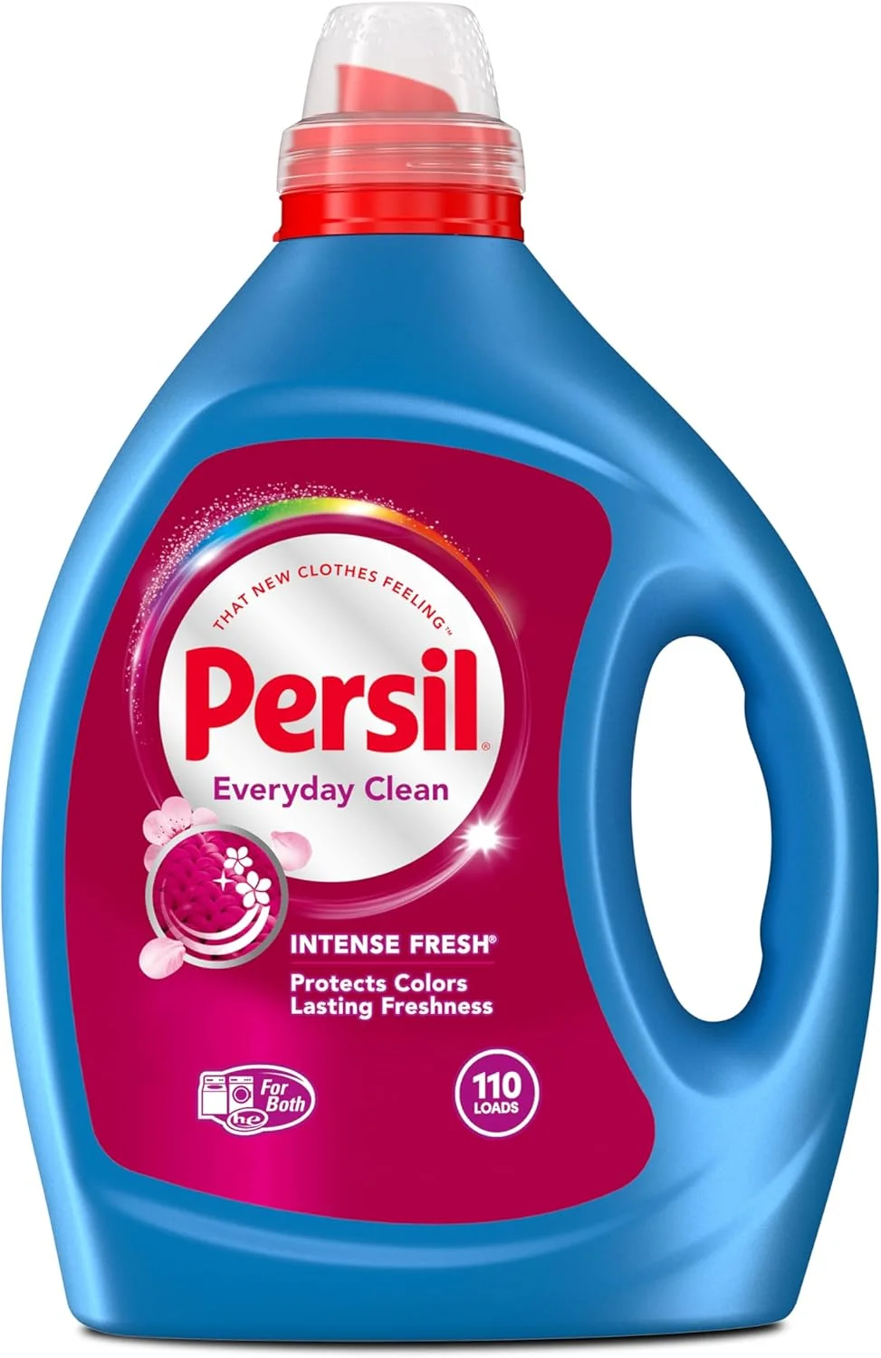 مایع لباسشویی پرسیل با رایحه Intense Fresh، تمیز کننده روزانه، با راندمان بالا (HE)، از بین برنده قوی لکه ها، 2 برابر غلیظ شده، 2440 میلی لیتر، 110 بار شستشو