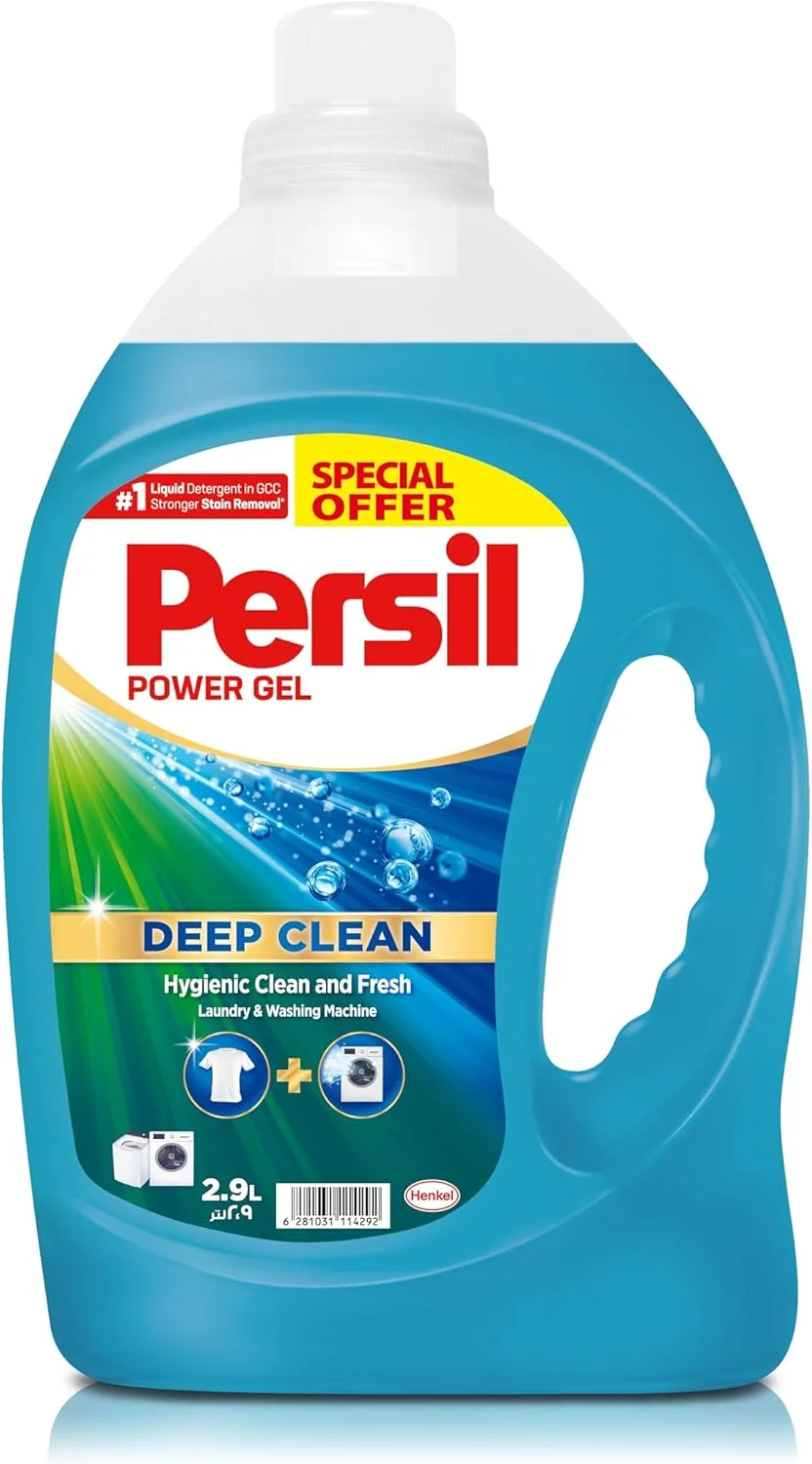 مایع لباسشویی پرسیل مخصوص ماشین لباسشویی درب از جلو، پاور ژل، بسته اقتصادی 2.9 لیتری