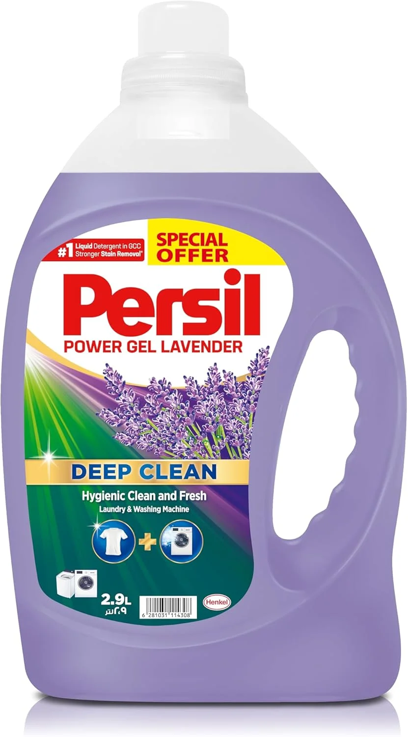 مایع لباسشویی پرسیل با رایحه اسطوخودوس، پاور ژل، بسته اقتصادی 2.9 لیتری