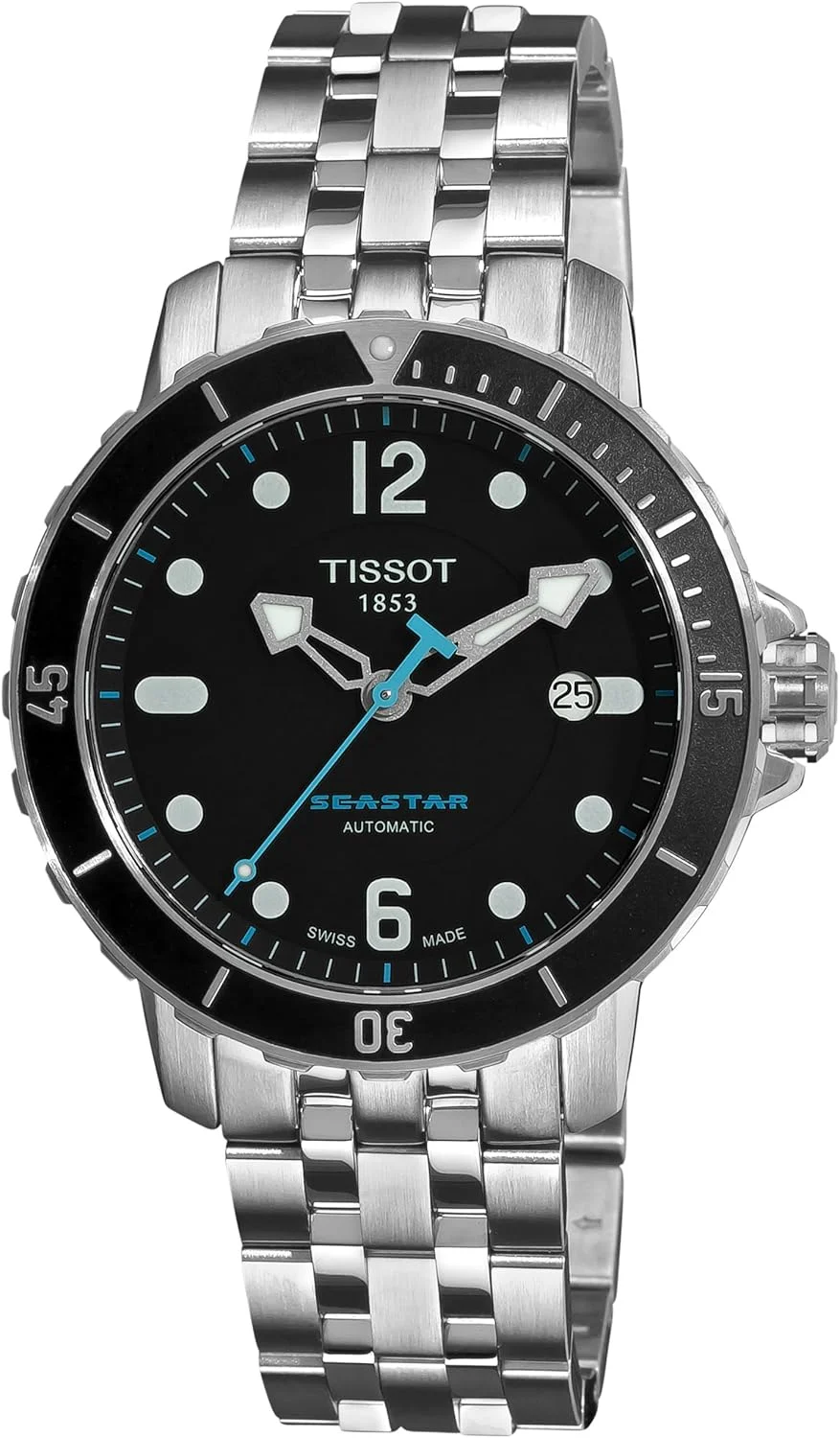 ساعت مچی مردانه تیسوت مدل T066.407.11.057.00 نقره ای استیل ضد زنگ اتوماتیک سوئیسی با صفحه مشکی