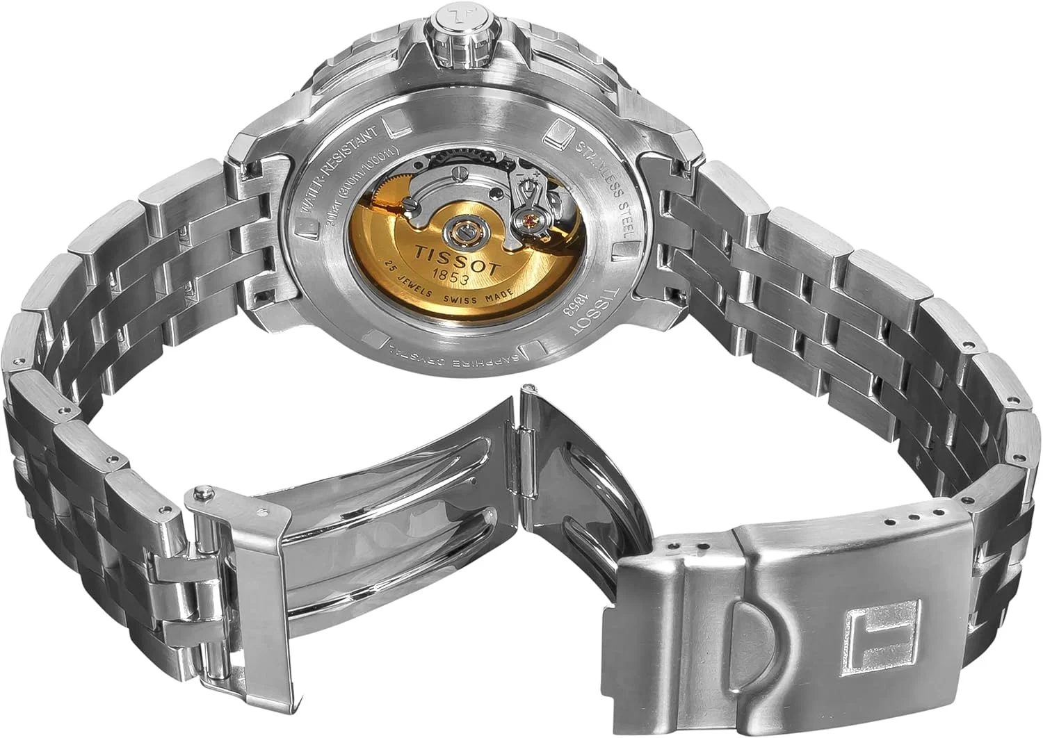 ساعت مچی مردانه تیسوت مدل T066.407.11.057.00 نقره ای استیل ضد زنگ اتوماتیک سوئیسی با صفحه مشکی