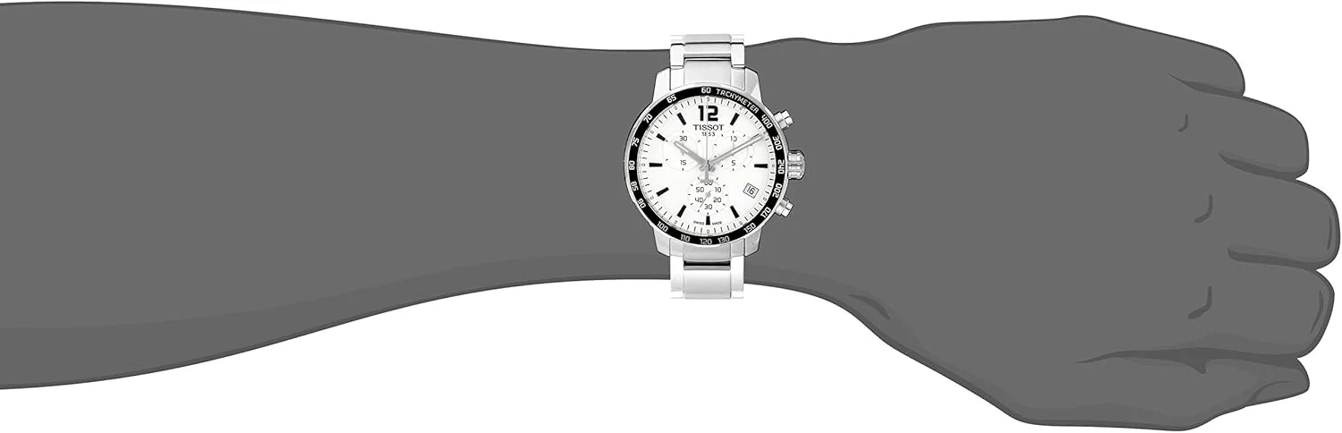 ساعت مچی مردانه تیسوت T0954171103700 Quickster، صفحه نقره ای با بند استیل ضد زنگ