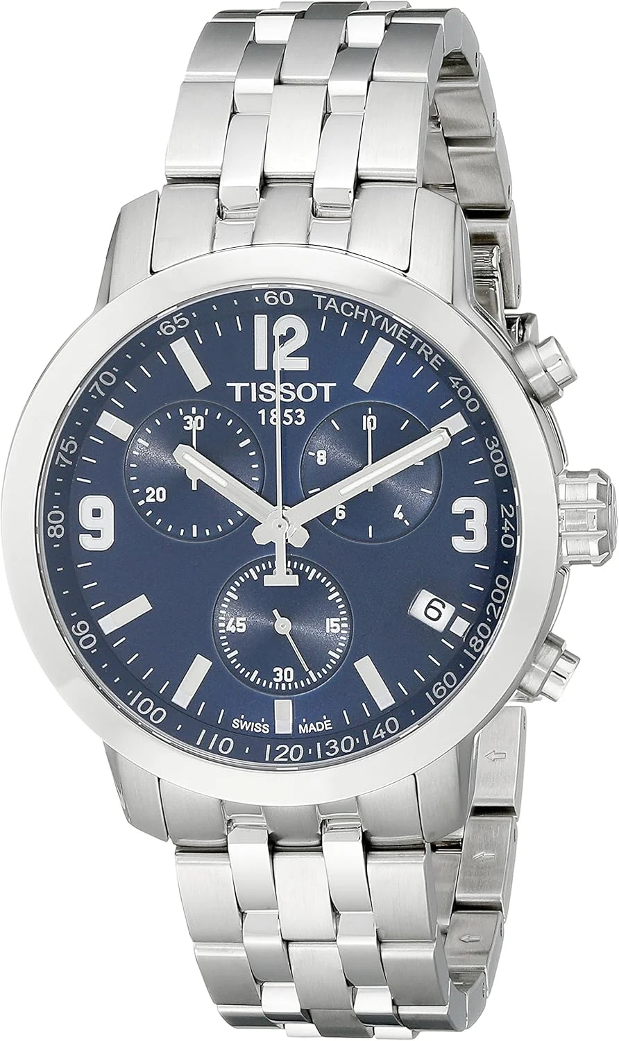 ساعت مچی مردانه تیسوت مدل T0554171104700 PRC200 استیل ضد زنگ، آبی، بند فلزی