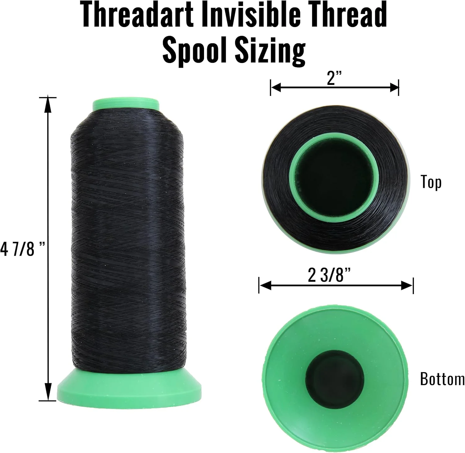 نخ نامرئی نایلونی شفاف Threadart | قرقره های بزرگ 6600 متری با قطر 0.004 (0.12 میلی متر) | نخ تک رشته ای بسیار ظریف نخ نامرئی نایلونی شفاف Threadart | قرقره های بزرگ 6600 متری با قطر 0.004 (0.12 میلی متر) | نخ تک رشته ای بسیار ظریف