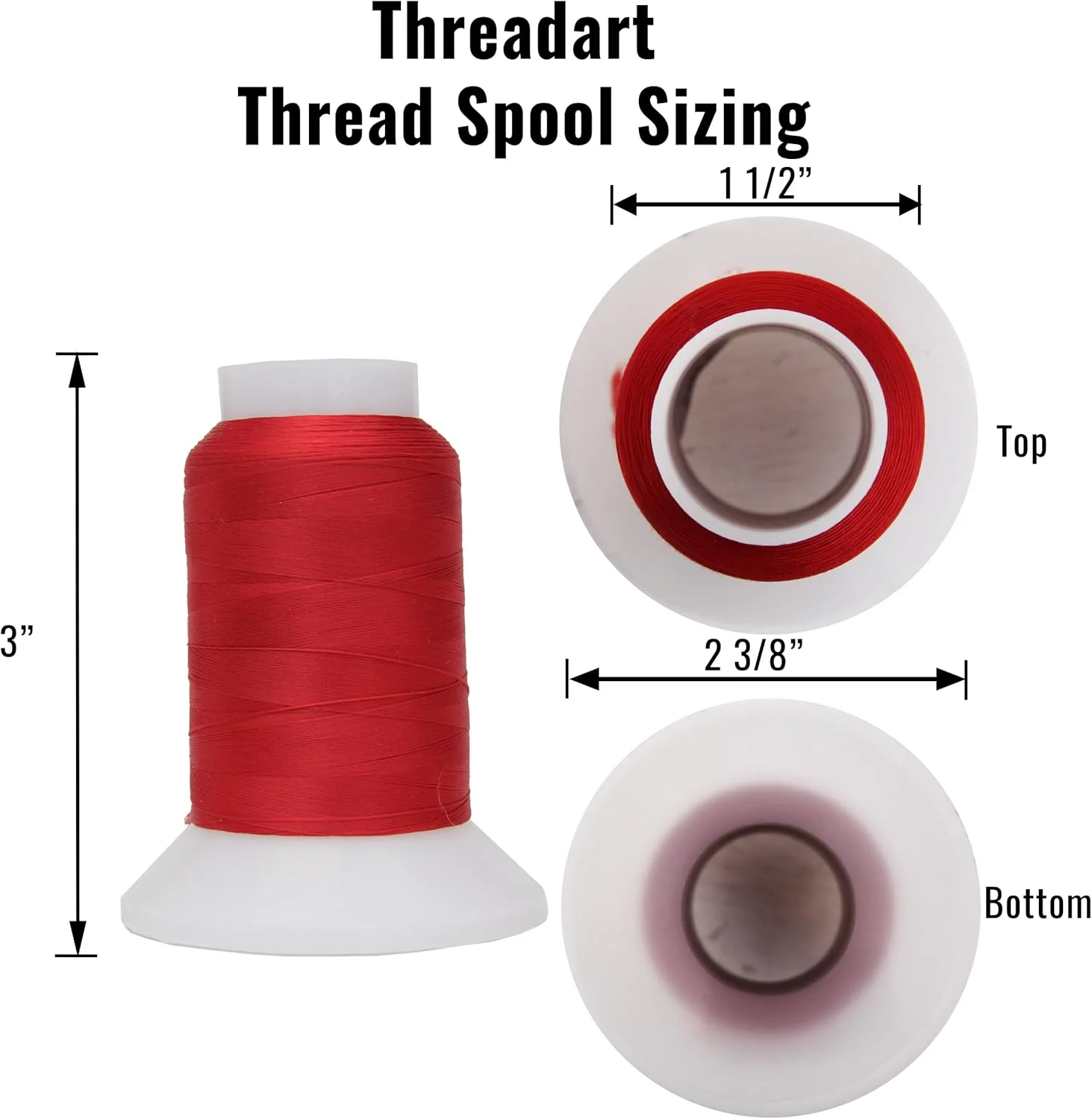 نخ سردوز کشی پشمی Threadart - کلاف های 1000 متری - نخ نایلونی برای لباس شنا، لباس زیر، بافتنی - هلویی - رنگ 9198