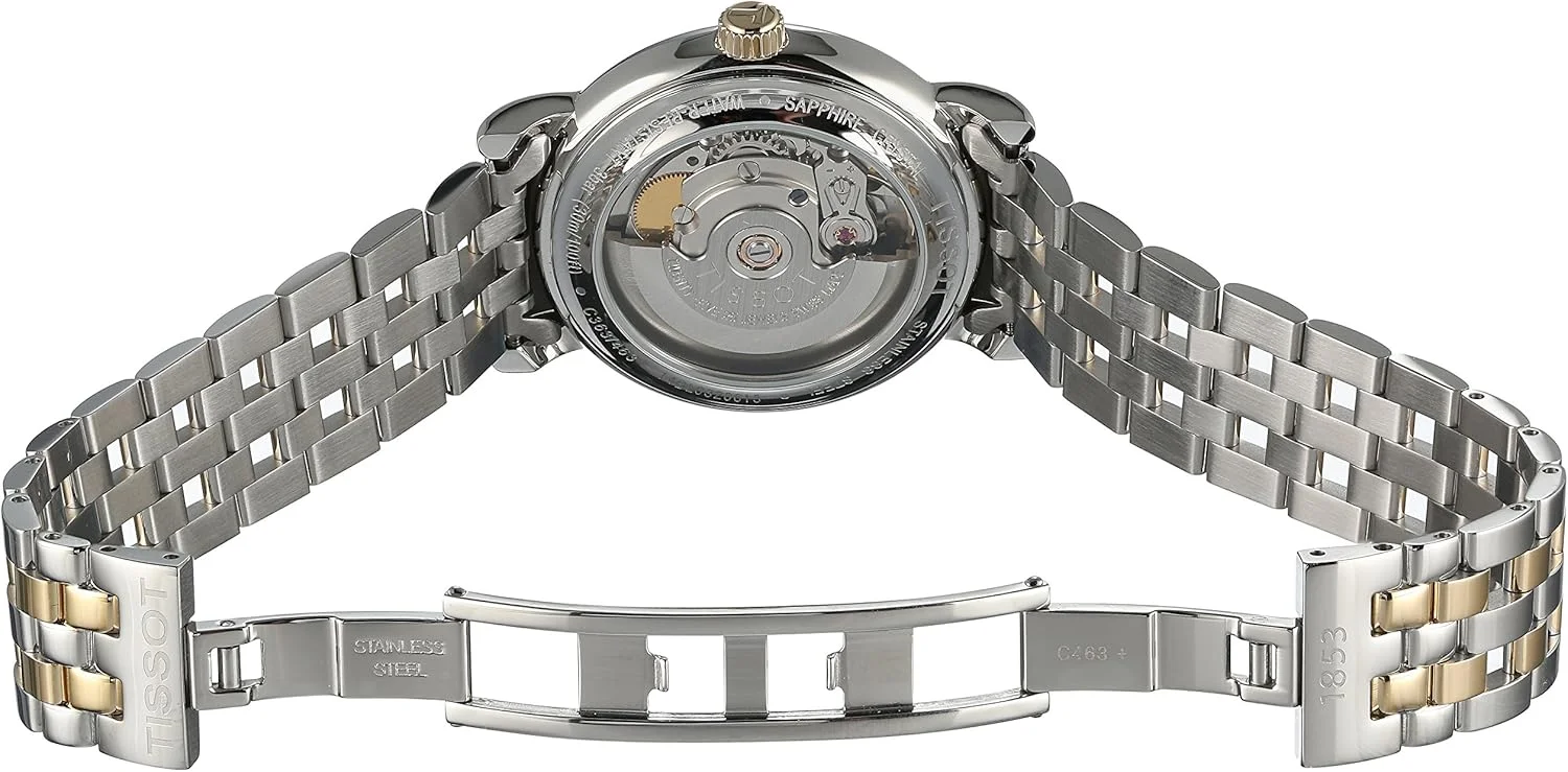 Tissot Carson Gents Black Dial Stainless Steel Bracelet Plated Watch, Black/Silver, Bracelet Tissot Carson Gents Black Dial Stainless Steel Bracelet Plated Watch, Black/Silver, Bracelet