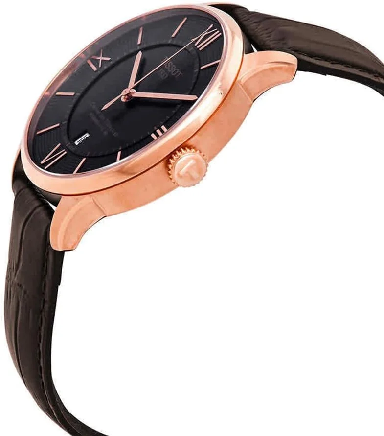 ساعت مچی مردانه تیسوت مدل کلاسیک آنالوگ با بند قهوه ای - T099.407.36.448.00