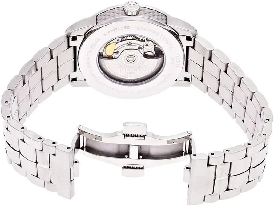 ساعت مچی مردانه تیسوت مدل T0864071105100 T classic powermatic با نمایشگر آنالوگ کوارتز سوئیسی نقره ای