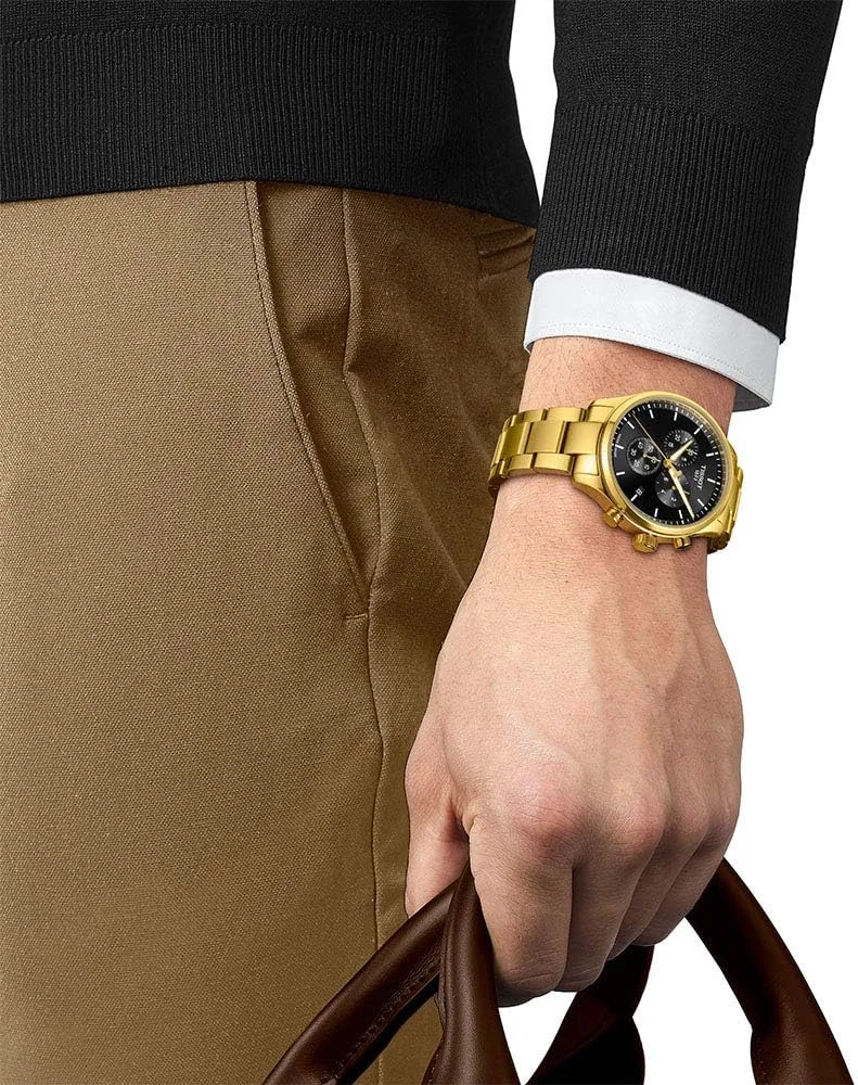 ساعت مچی مردانه تیسوت مدل Tissot Chrono XL استیل ضد زنگ طلایی T1166173305100