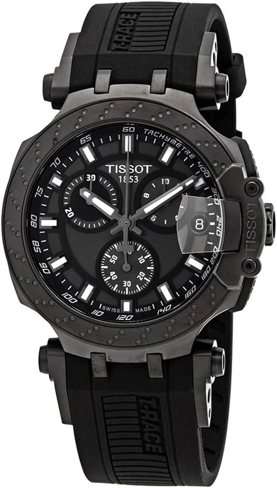 ساعت مچی مردانه تیسوت T-Race Chrono Quartz استیل ضد زنگ مشکی T1154173706103