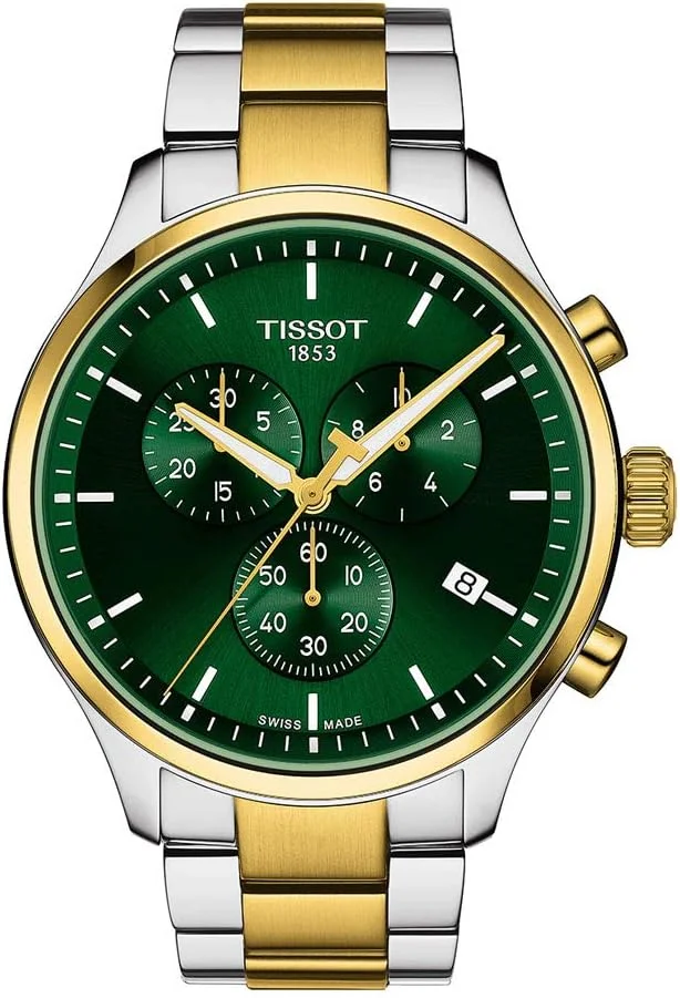ساعت مچی مردانه تیسوت مدل Tissot Chrono XL استیل ضد زنگ خاکستری و طلایی T1166172209100