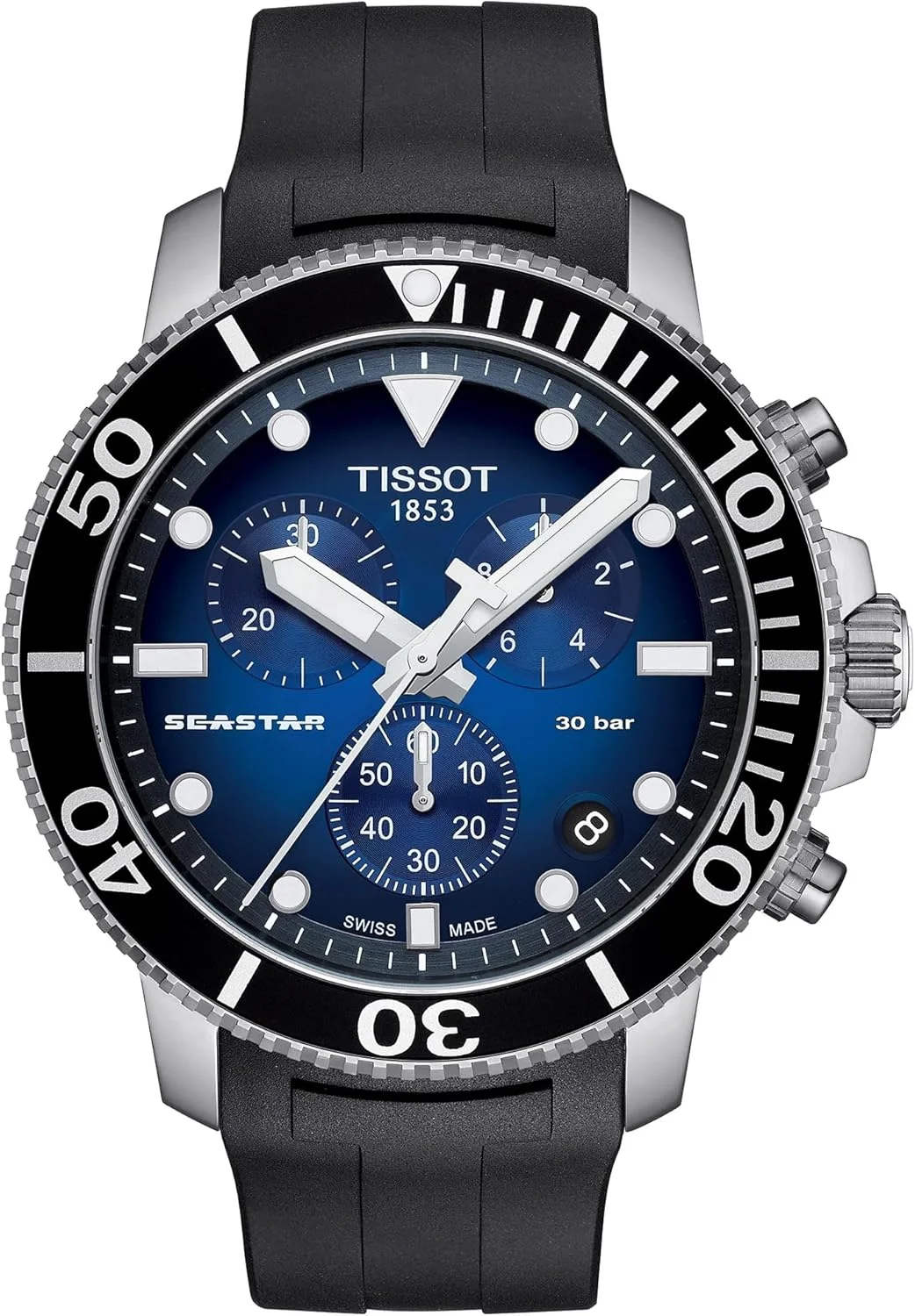 ساعت مچی مردانه تیسوت کرنوگراف بند مشکی - T120.417.17.041.00، SEASTAR 1000 CHRONOGRAPH، T1204171704100