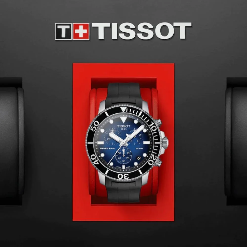 ساعت مچی مردانه تیسوت کرنوگراف بند مشکی - T120.417.17.041.00، SEASTAR 1000 CHRONOGRAPH، T1204171704100 ساعت مچی مردانه تیسوت کرنوگراف بند مشکی - T120.417.17.041.00، SEASTAR 1000 CHRONOGRAPH، T1204171704100